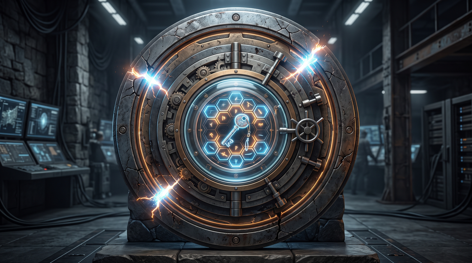 Layered defense illustration representing the hardening priorities: patching, HVCI kernel integrity, Credential Guard, and network segmentation as concentric protective rings